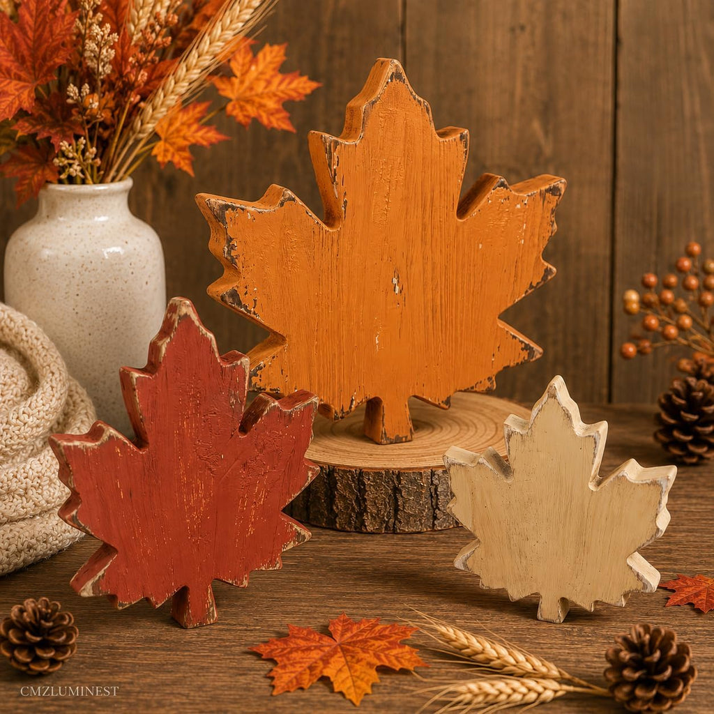 Wooden Leaves Fall Decor, Fall Decorations for Home