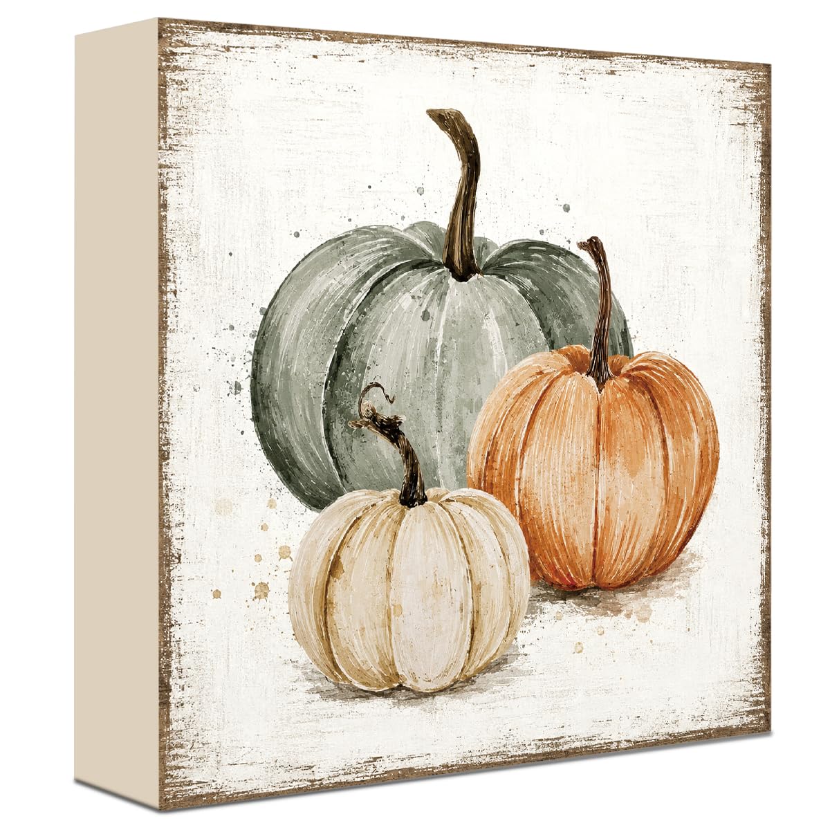 Fall Decorations for Home Football Pumpkin Wood Sign Fall Wall Shelf Decor