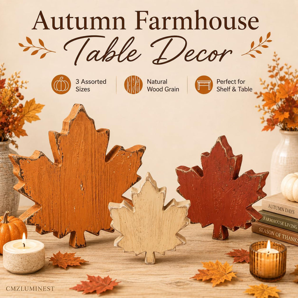 Wooden Leaves Fall Decor, Fall Decorations for Home