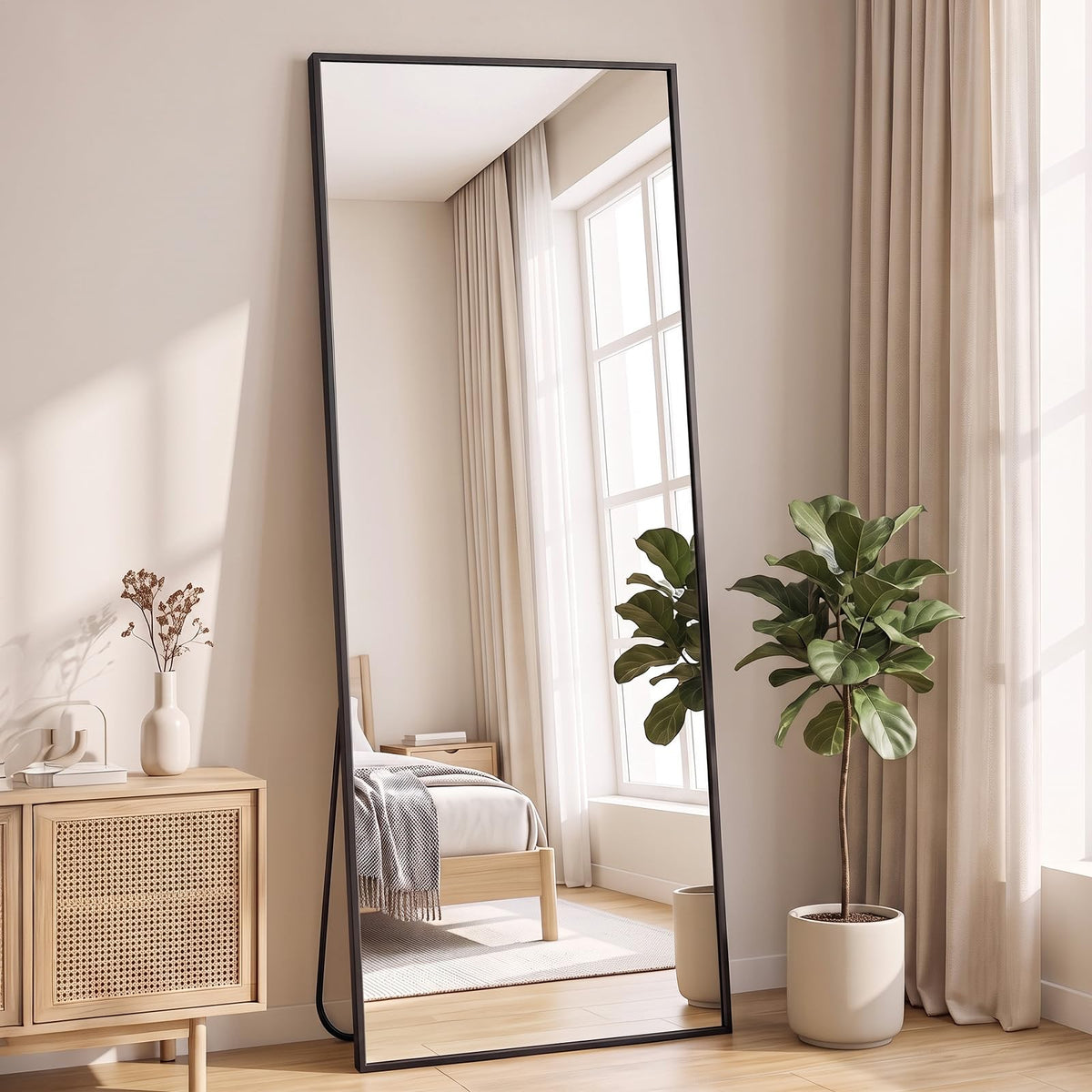 NEWBULIG Full Length Floor Mirror, Body Standing Wall Mirror