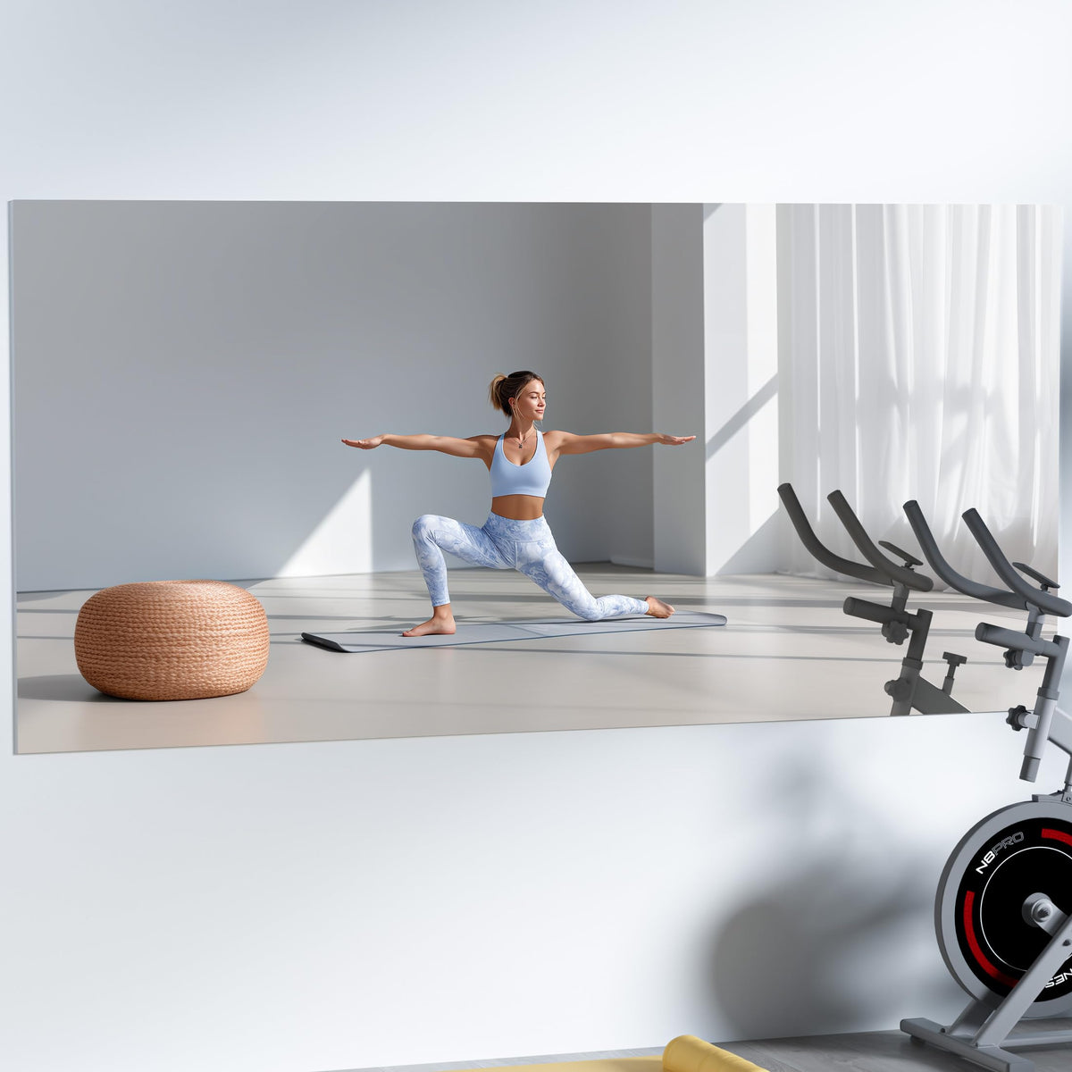 Hasipu 2 Pcs Home Gym Mirror, 72" x 36" Each, Large Full Length Frameless