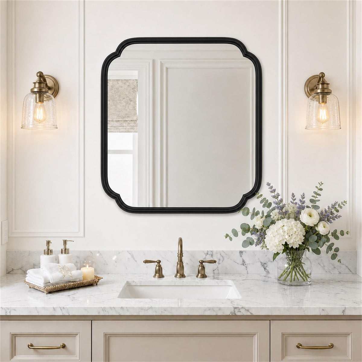 Ferytange 48"x16" Gold Door Mirror Full Length Over The Door with Non-Rusting Metal Frame, Modern Full Body Mirror Bedroom Closet Bathroom