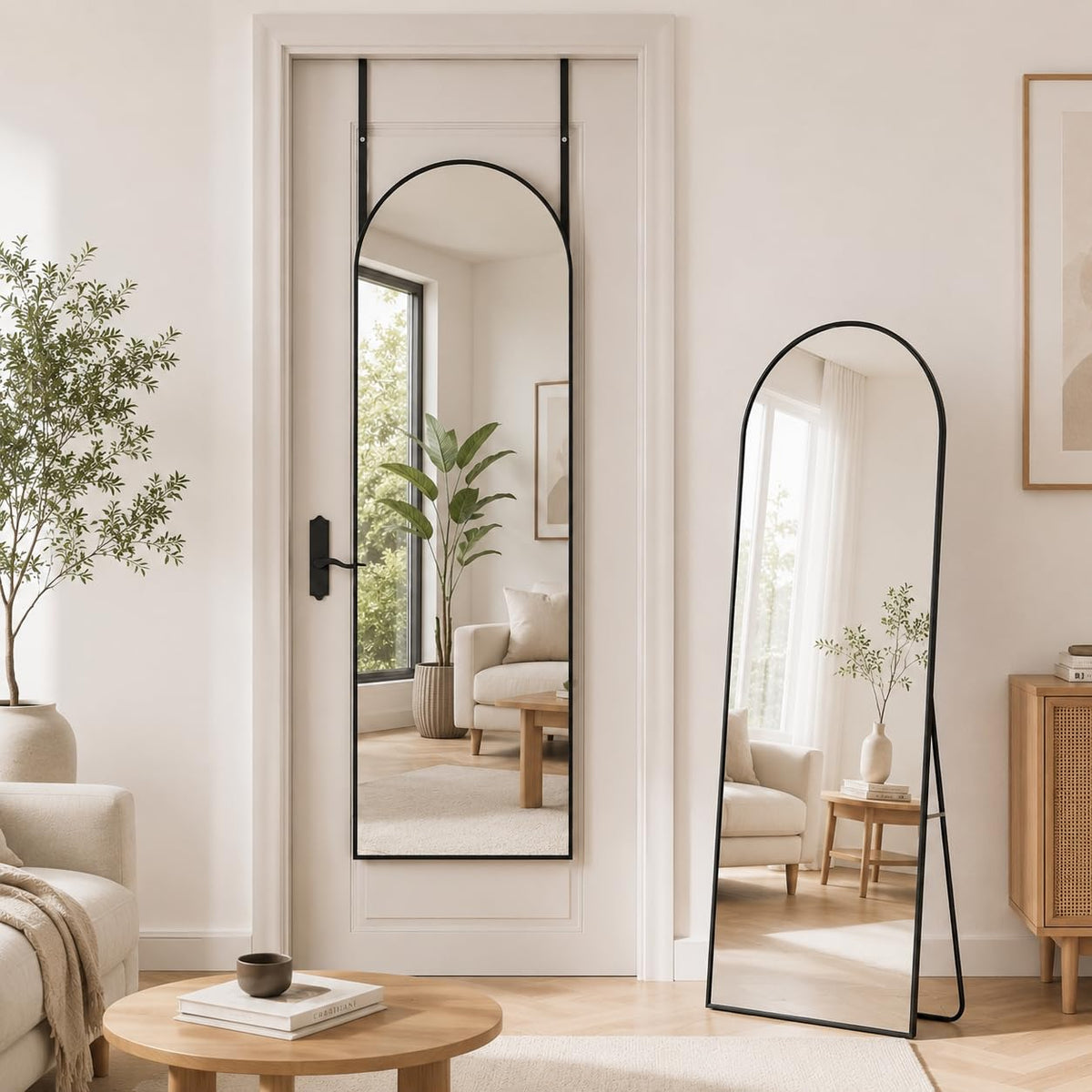 Antok 76" x34” Arched Full Length Mirror, Floor Mirror with Stand,Gold