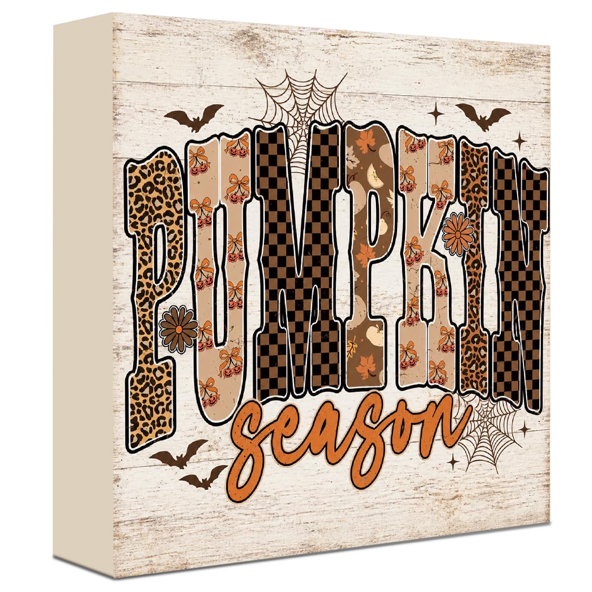 Fall Decorations for Home Football Pumpkin Wood Sign Fall Wall Shelf Decor