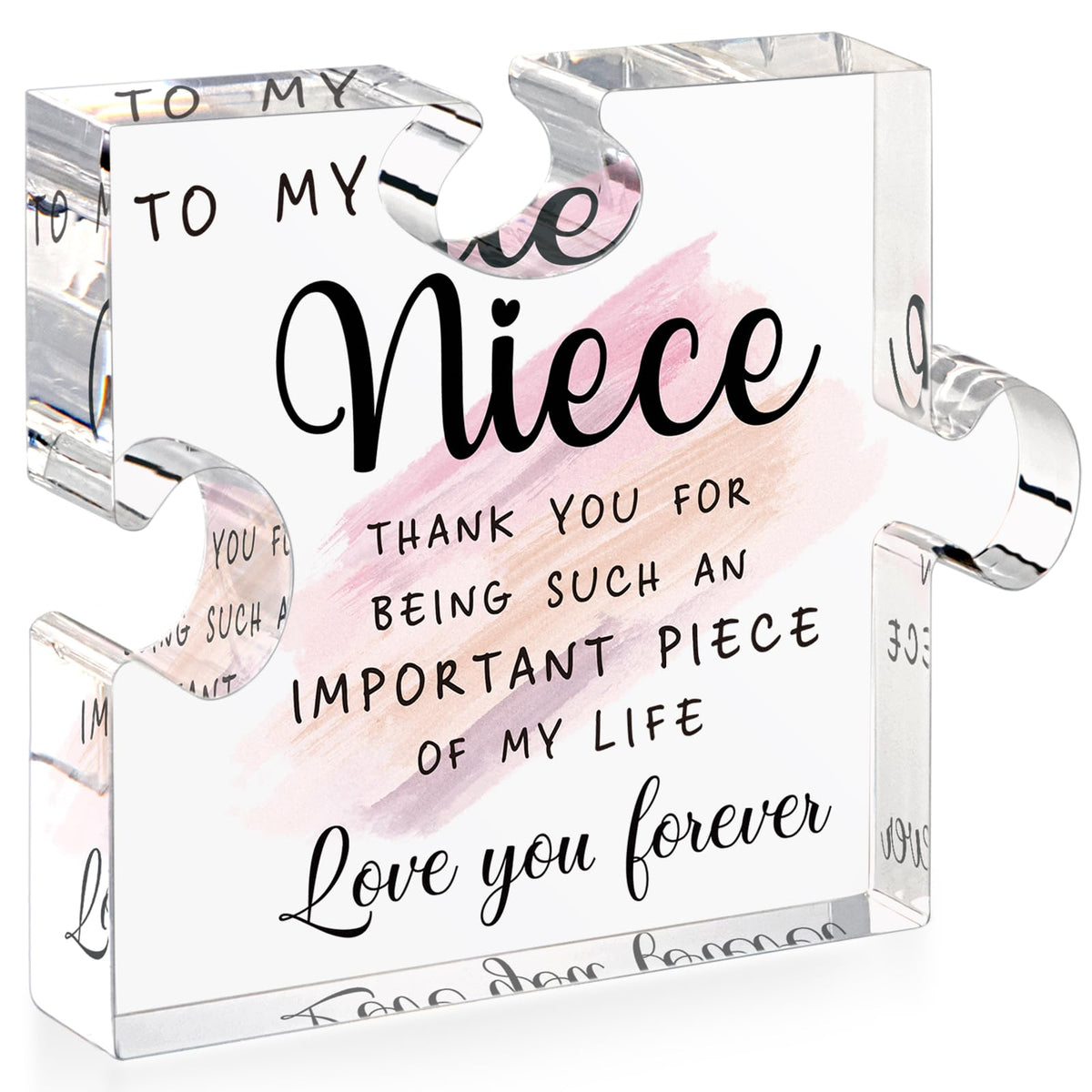 LukieJac Sister Gifts from Sister - Unique Sister Birthday Acrylic Puzzle-Shaped Plaque Desk Decorations Present for Big Sister Mothers Day Christmas Wedding from Sister Brother