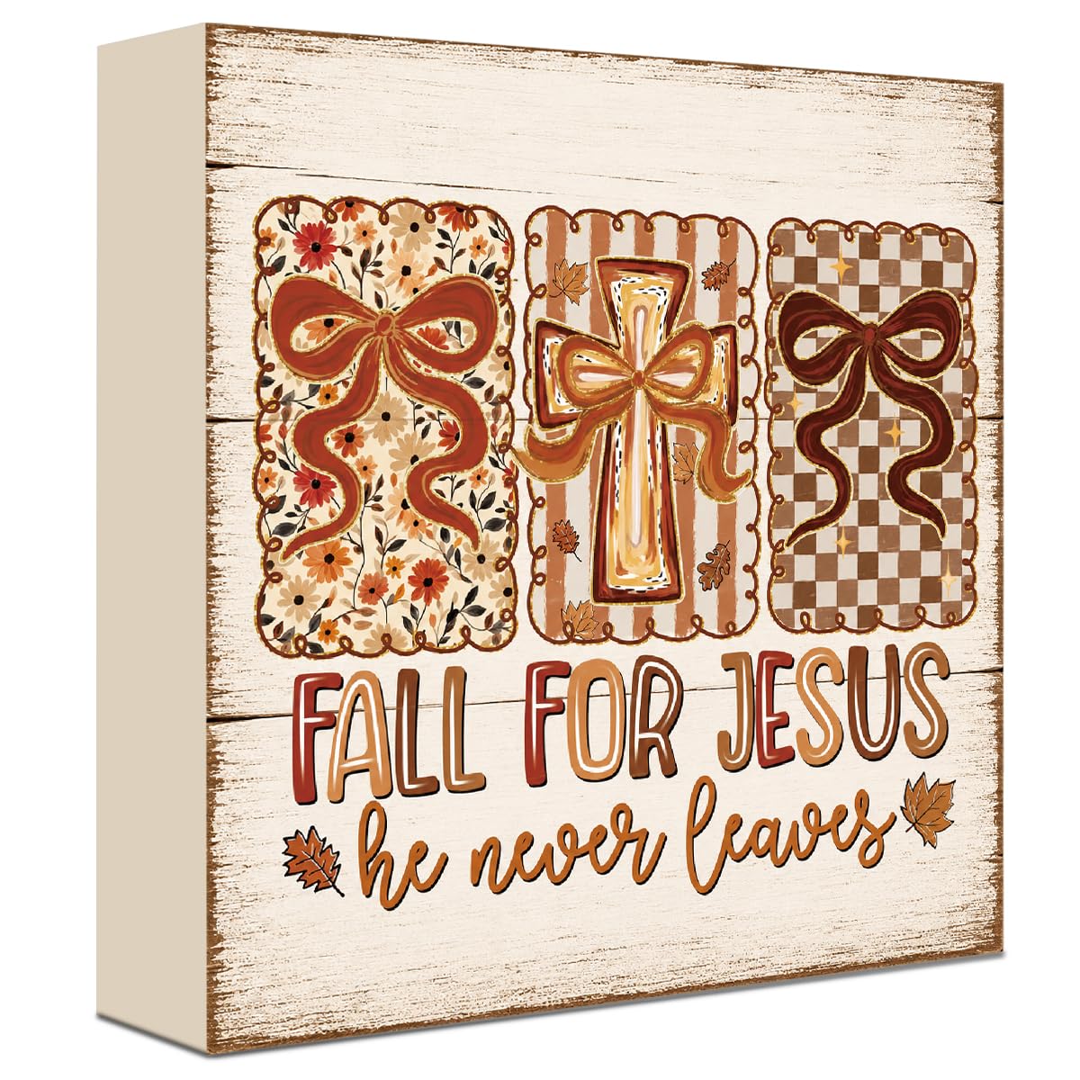 Fall Decorations for Home Football Pumpkin Wood Sign Fall Wall Shelf Decor