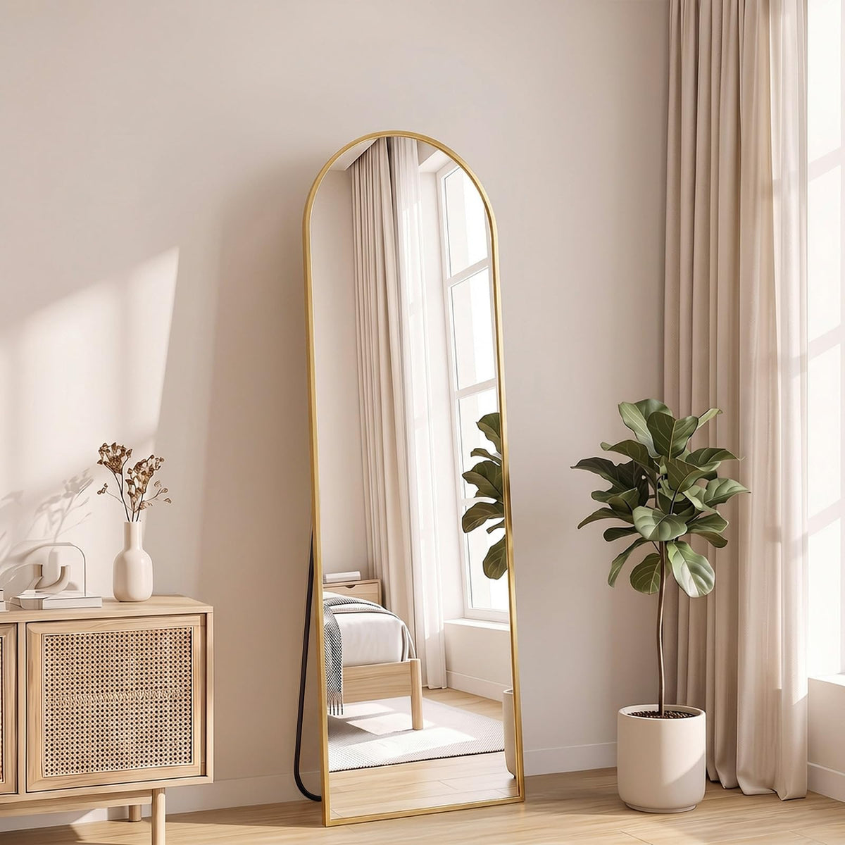 NEWBULIG Full Length Floor Mirror, Body Standing Wall Mirror