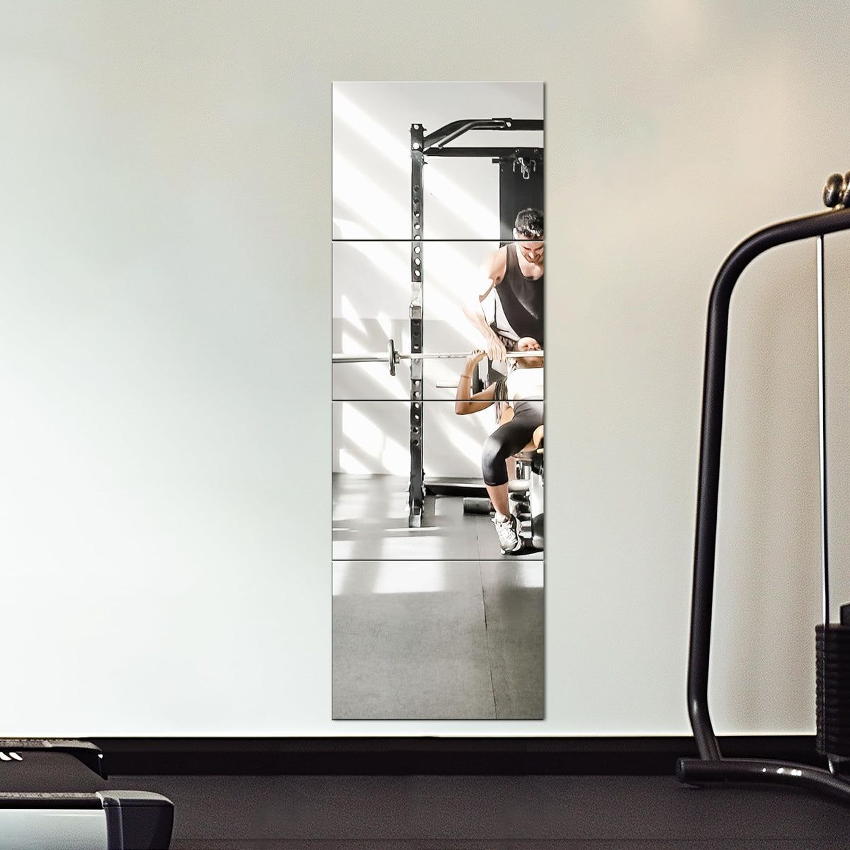 Delma Frameless Mirror Tiles 16"x12"x12 Pcs Wall Mounted
