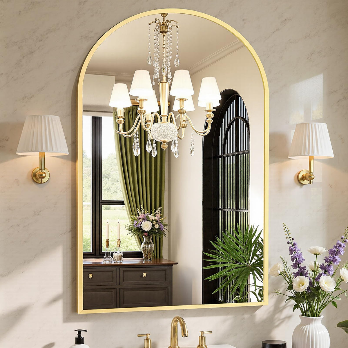 Sweetcrispy Bathroom Mirror 40x30 Inch, Vanity Mirror for Wall