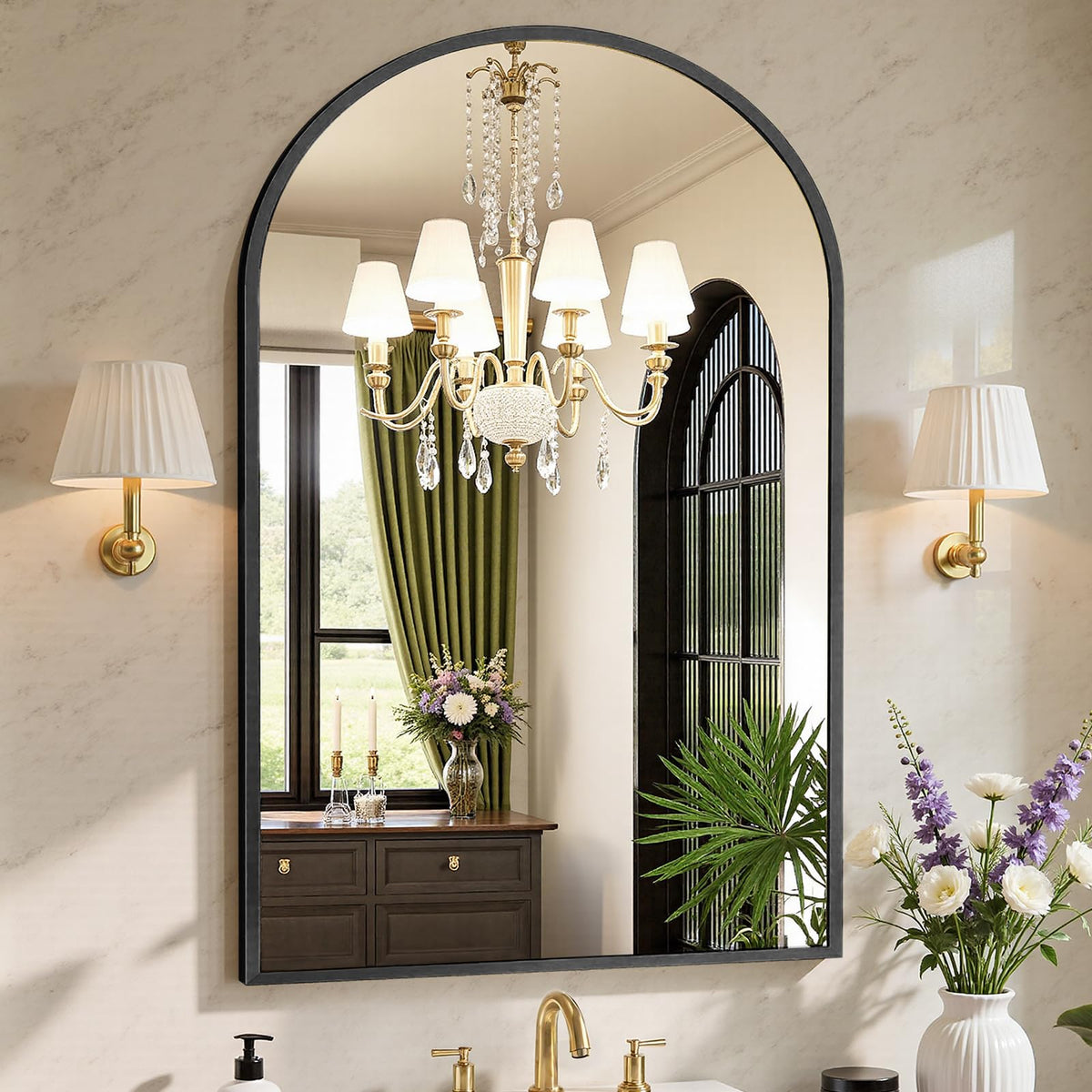 Sweetcrispy Bathroom Mirror 40x30 Inch, Vanity Mirror for Wall