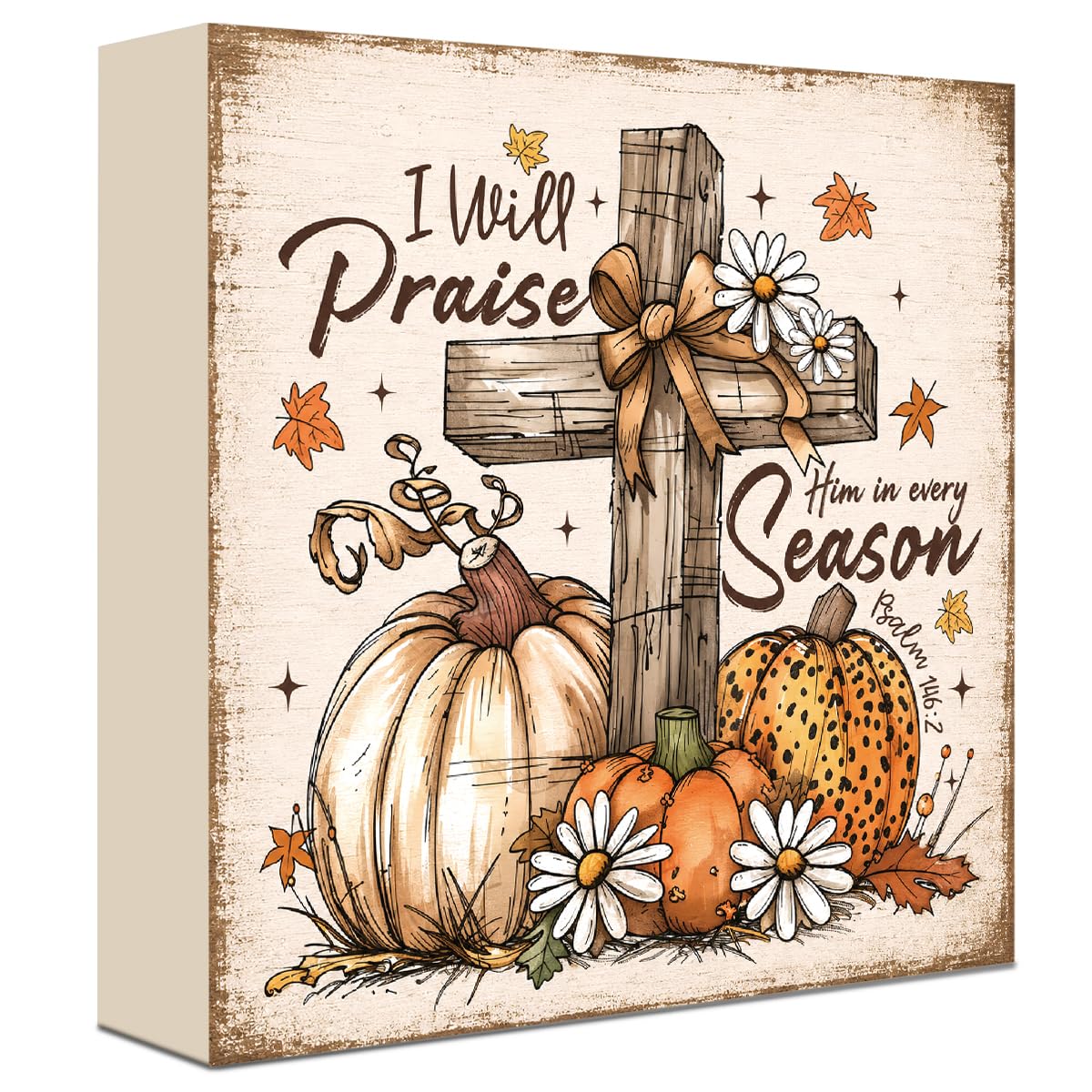 Fall Decorations for Home Football Pumpkin Wood Sign Fall Wall Shelf Decor