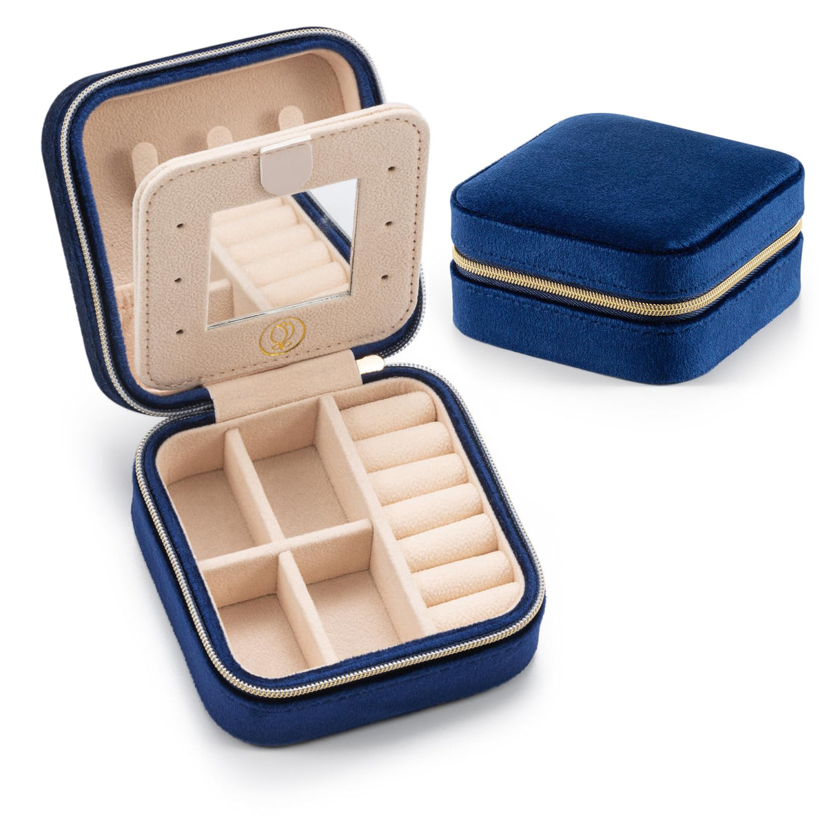 Mini Jewelry Travel Case,Small Jewelry Box,Traveling Jewelry Organizer,Portable Jewellery Storage Holder for Rings Earrings Necklace Bracelet Bangle Organizer,Boxes for Girls Women(PU-Black)