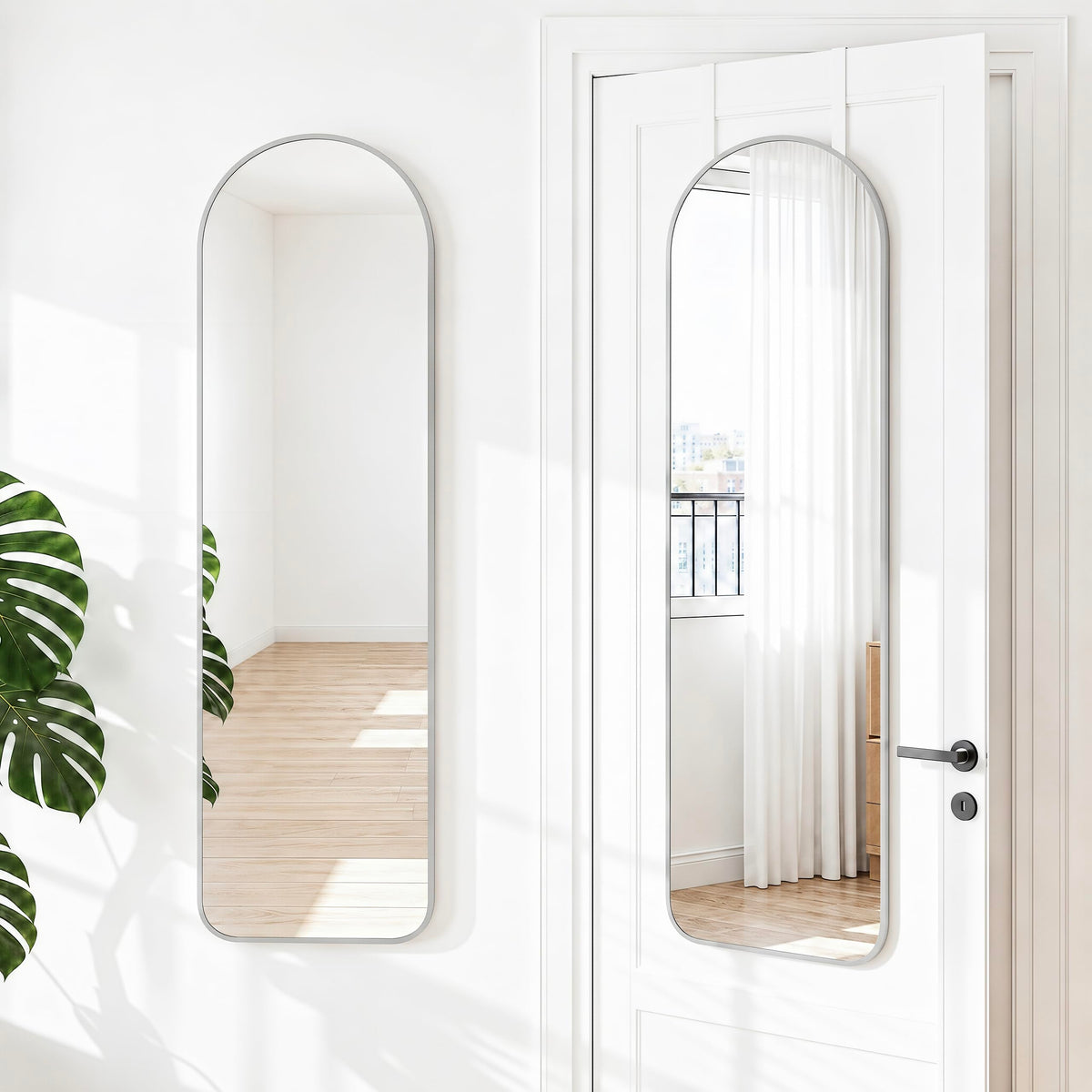 NARCISSUS 57x20 Full Length Mirror Over The Door or Freestanding/Wall Gold