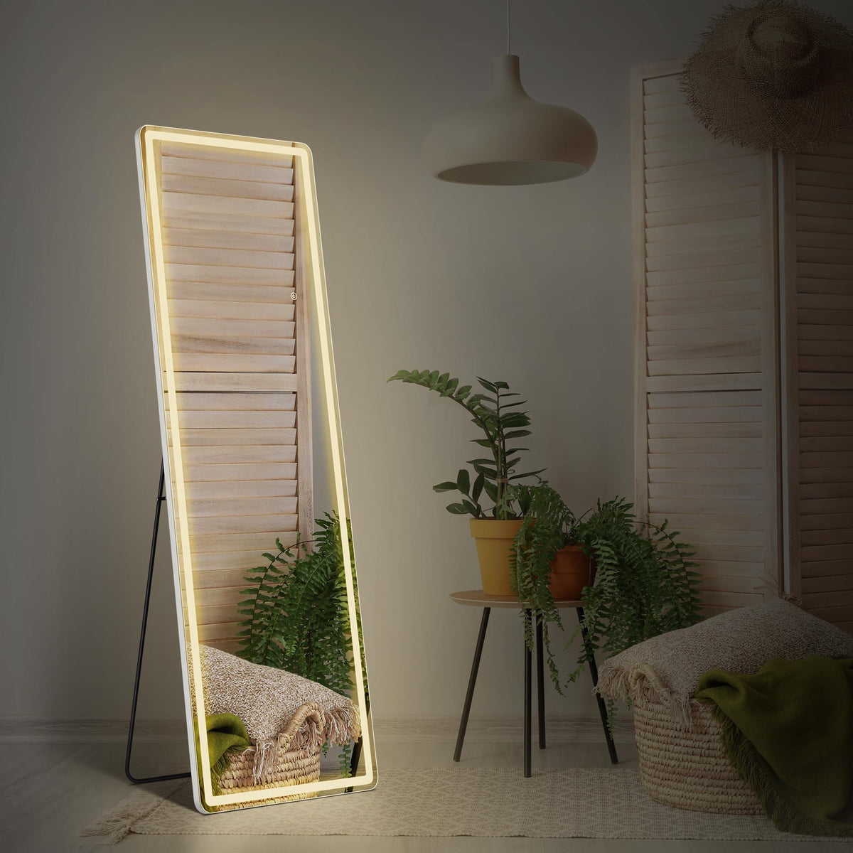 NEWBULIG Full Length Floor Mirror, Body Standing Wall Mirror