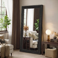 Wood Full Length Mirror 71"x30", Large Solid Wood Frame Floor Mirror