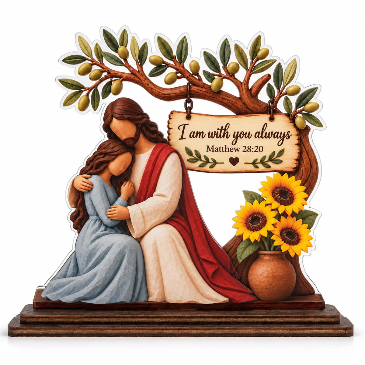 Christian Gifts for Women: Bible Verse Decor, God Says I Am Decorative Sign