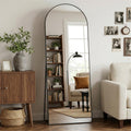 58"x20" Arched Over-the-Door Full Length Mirror, Gold