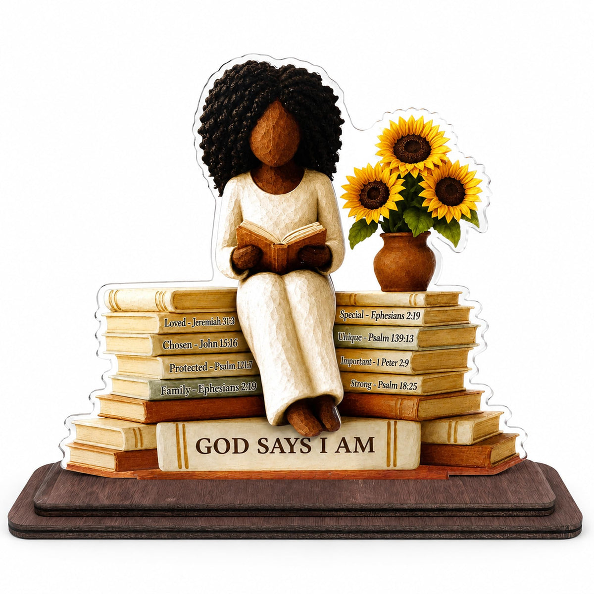 Christian Gifts for Women: Bible Verse Decor, God Says I Am Decorative Sign