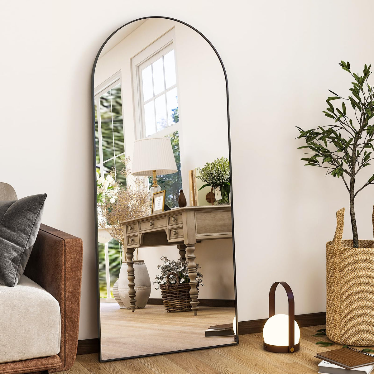 HARRITPURE 57"x20" Full Length Mirror Gold Rounded Corner Floor Mirror