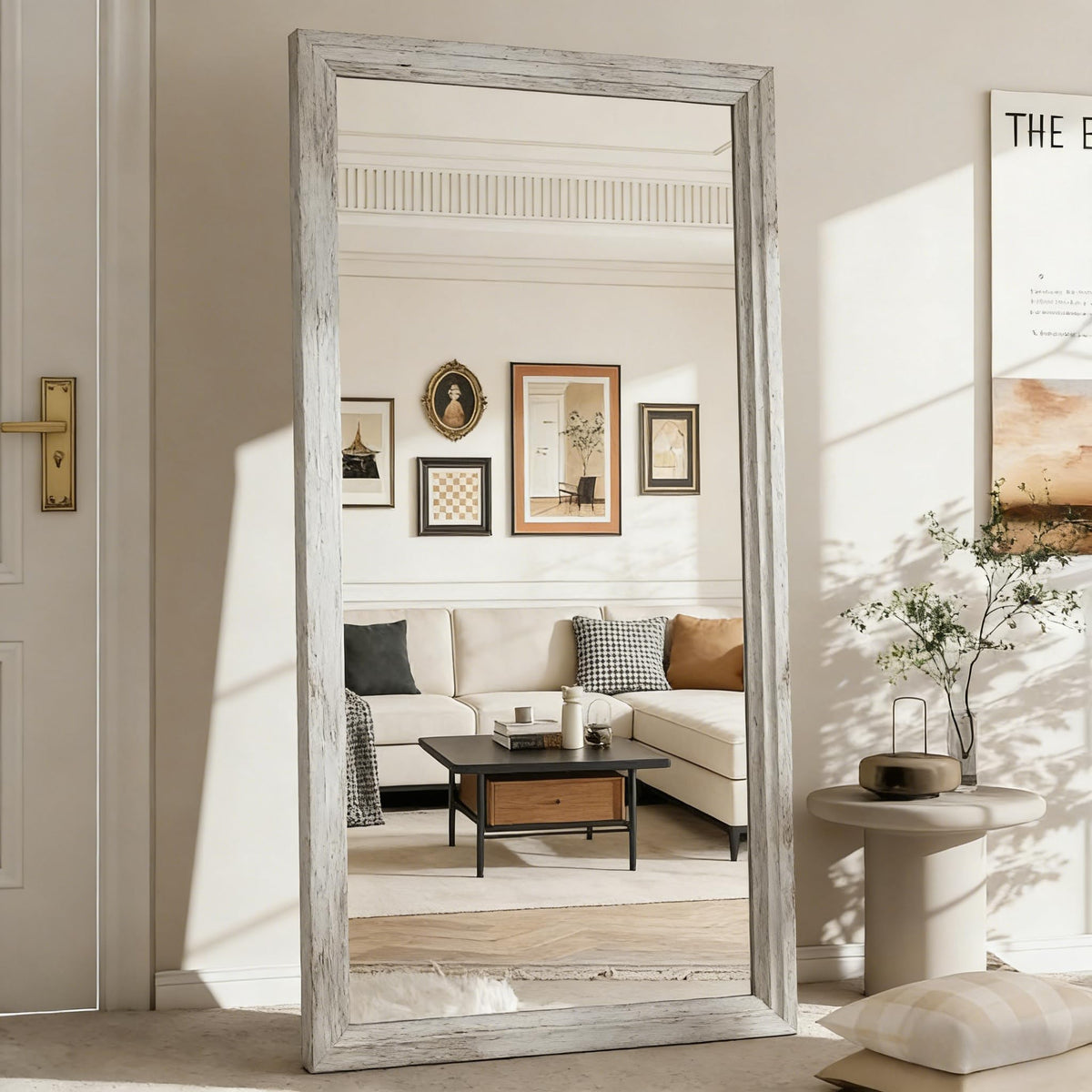 ZHUNFA Full Length Mirror, 65x22 Inch Full Length Mirror Wall Mounted