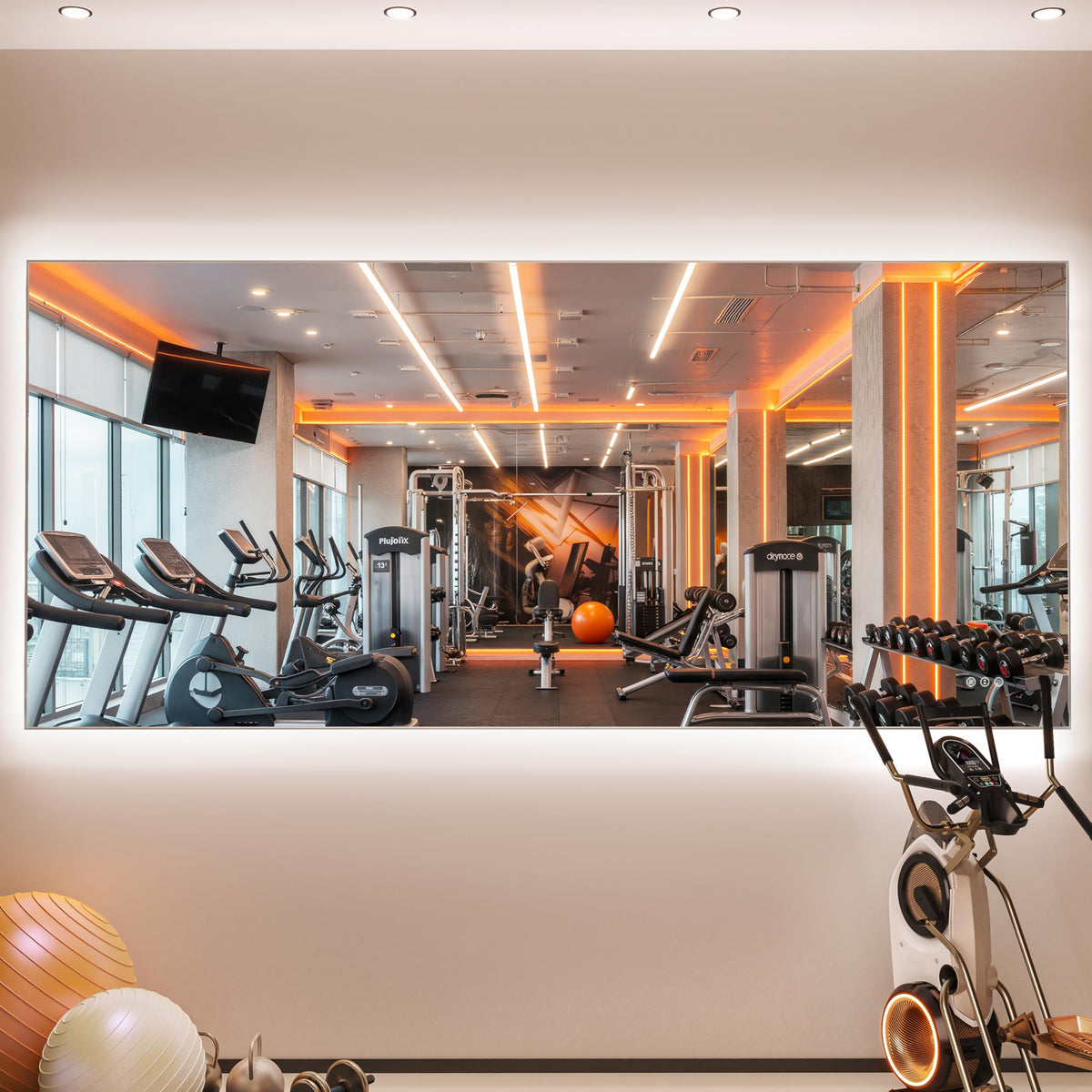 Hasipu 2 Pcs Home Gym Mirror, 72" x 36" Each, Large Full Length Frameless