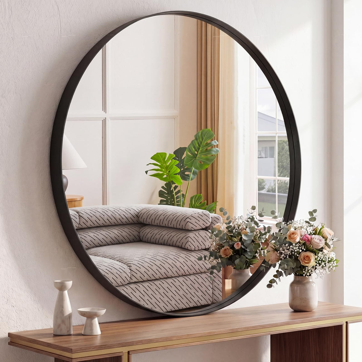 Sweetcrispy Bathroom Mirror 40x30 Inch, Vanity Mirror for Wall