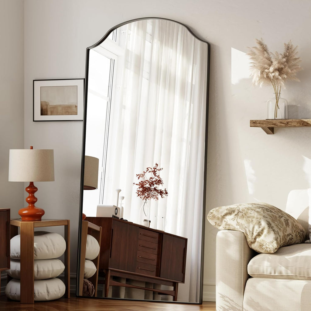 VooBang Wave Curved Top Arched Mirror Full Length, 71"x32" Large Mirror