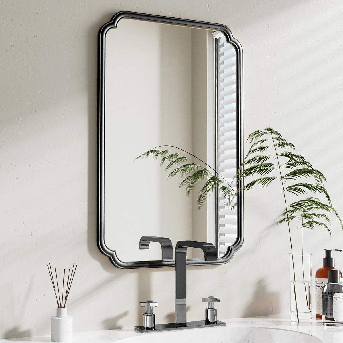 Ferytange 48"x16" Gold Door Mirror Full Length Over The Door with Non-Rusting Metal Frame, Modern Full Body Mirror Bedroom Closet Bathroom