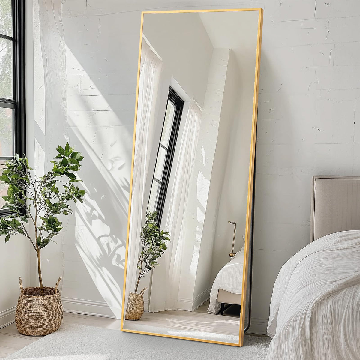 NEWBULIG Full Length Floor Mirror, Body Standing Wall Mirror