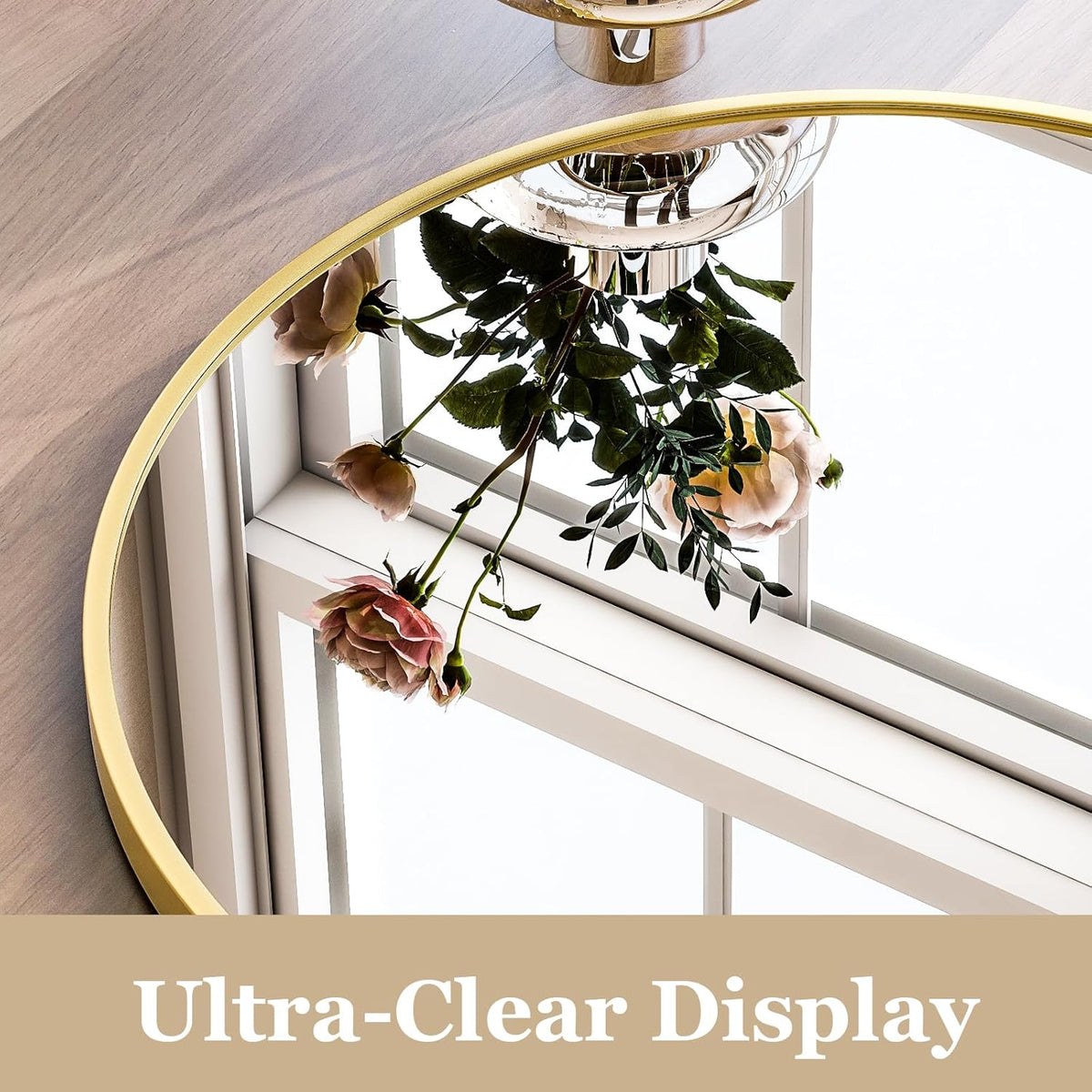 HARRITPURE Arched Wall Mirror 30"x40" Gold Arch Bathroom Vanity Mirror