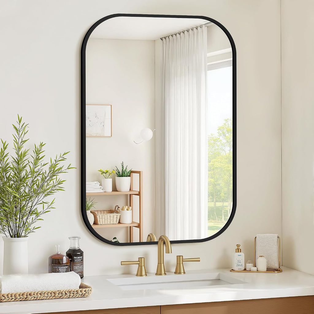 24" x 36" Bathroom Vanity Mirror for Wall, Black