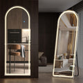 Alpen 71x26 Inches Arched LED Full Length Mirror, Floor Mirror with Stand