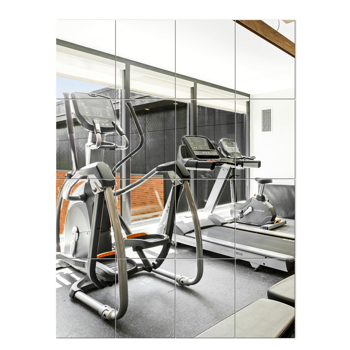 Delma Frameless Mirror Tiles 16"x12"x12 Pcs Wall Mounted