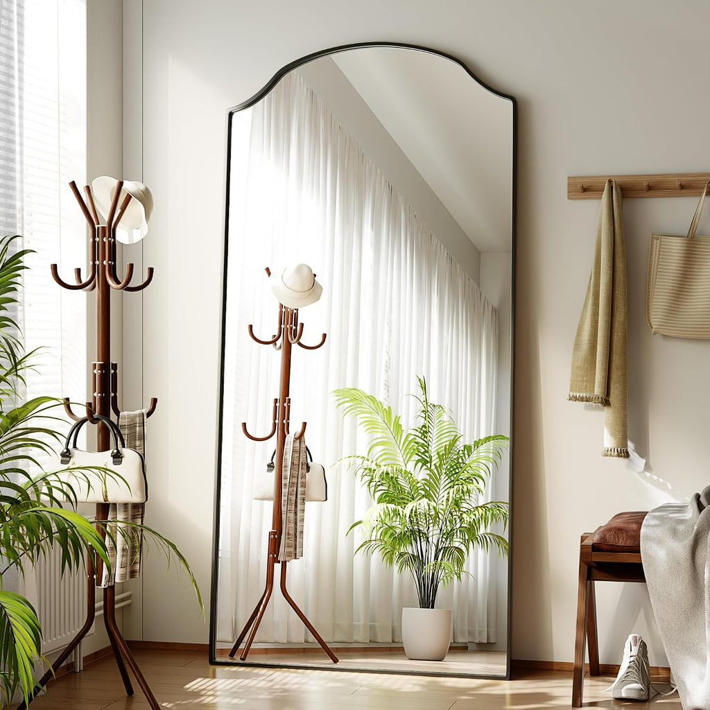 VooBang Wave Curved Top Arched Mirror Full Length, 71"x32" Large Mirror