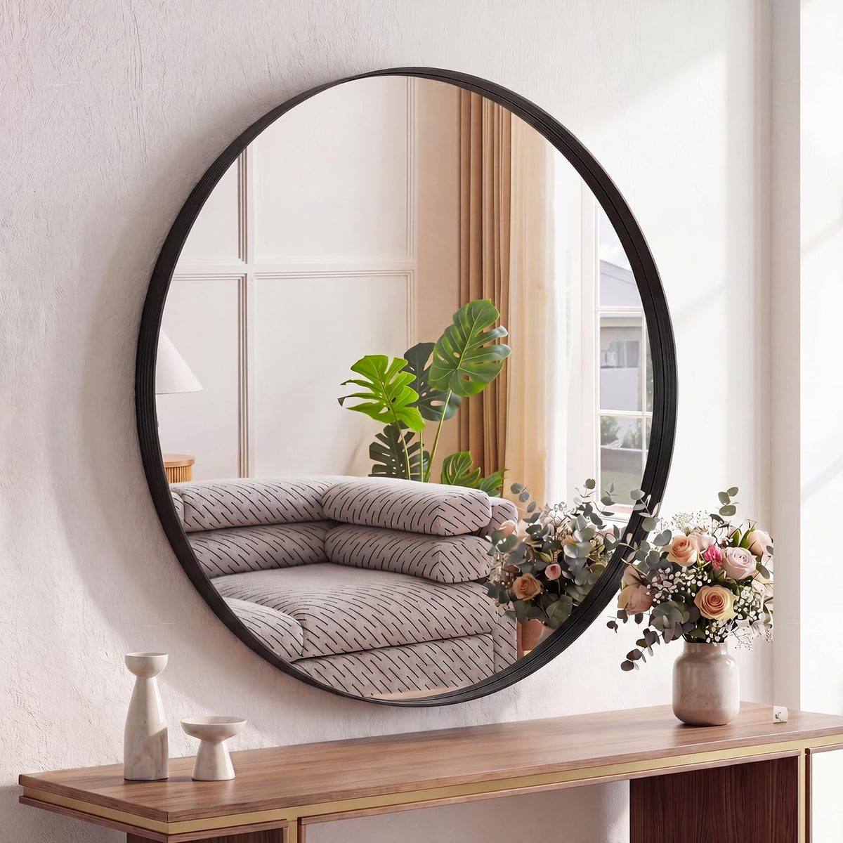Sweetcrispy Bathroom Mirror 40x30 Inch, Vanity Mirror for Wall