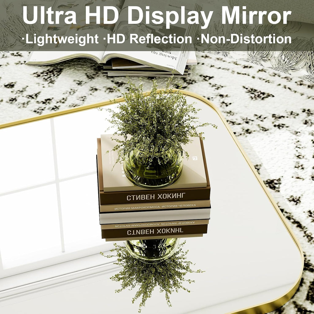 HARRITPURE 57"x20" Full Length Mirror Gold Rounded Corner Floor Mirror