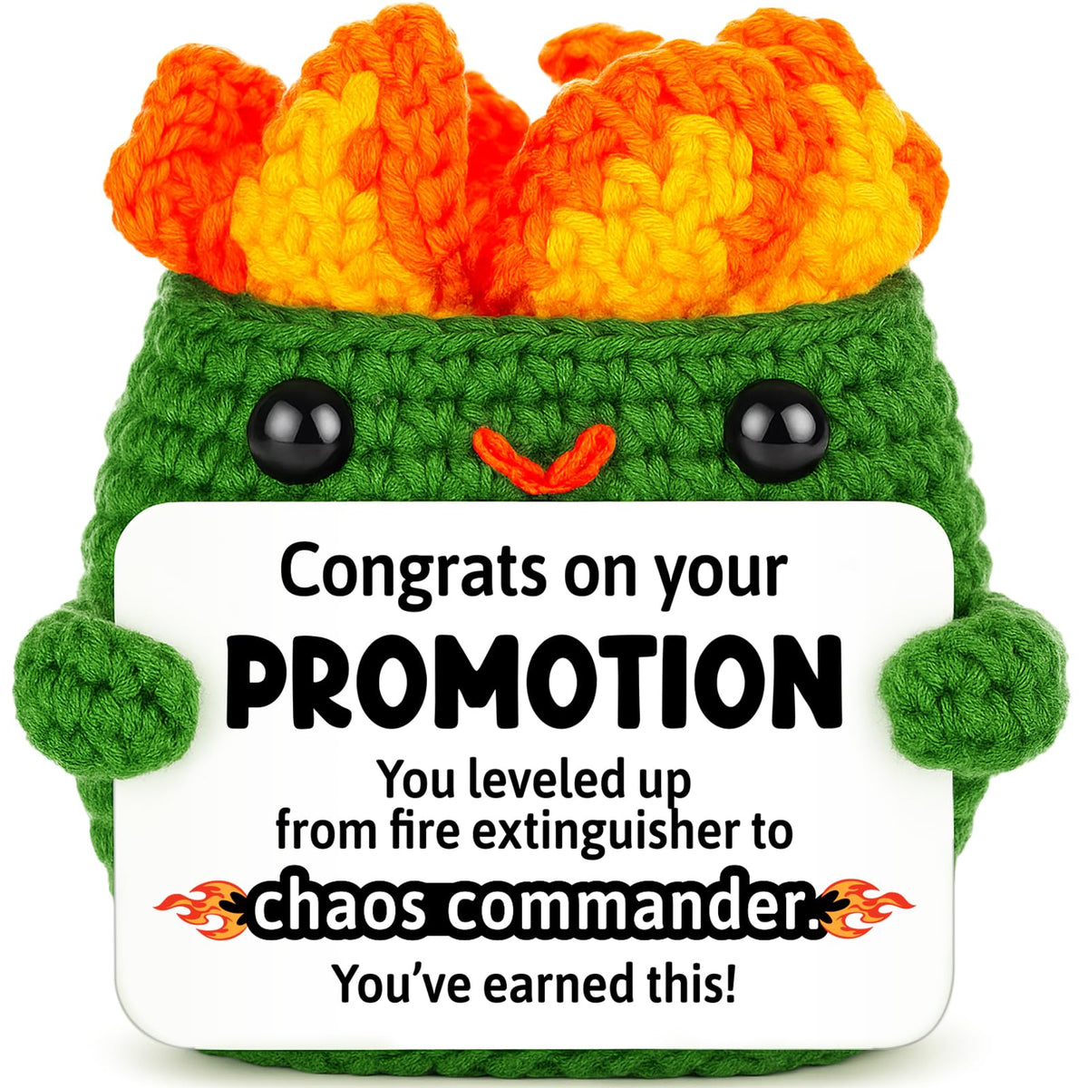 Positive Crochet Dumpster Raging Fire Thank You Birthday Retirement