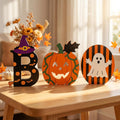 BOO Signs Halloween Tiered Tray Decor, Halloween Table Decorations Indoor