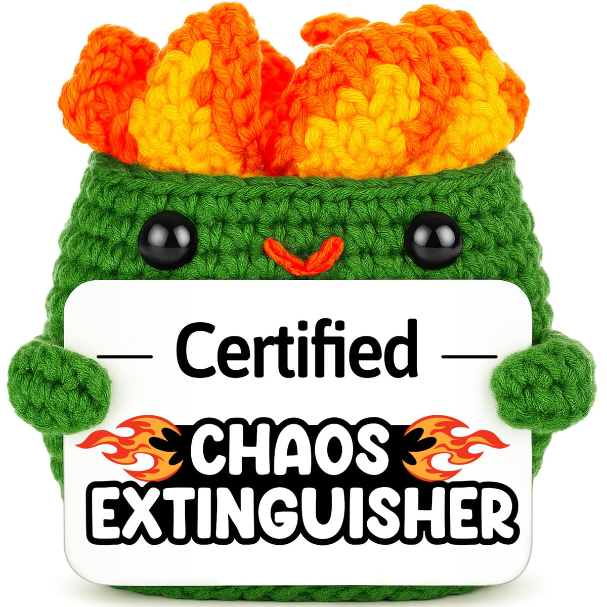 Positive Crochet Dumpster Raging Fire Thank You Birthday Retirement
