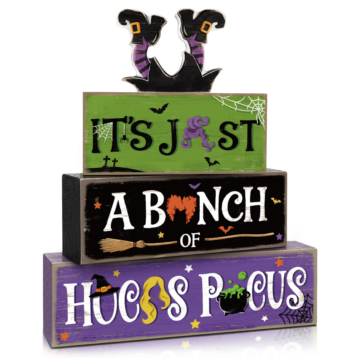 4 Pcs Fall Tiered Tray Decor, Wooden Fall Decorations for Home