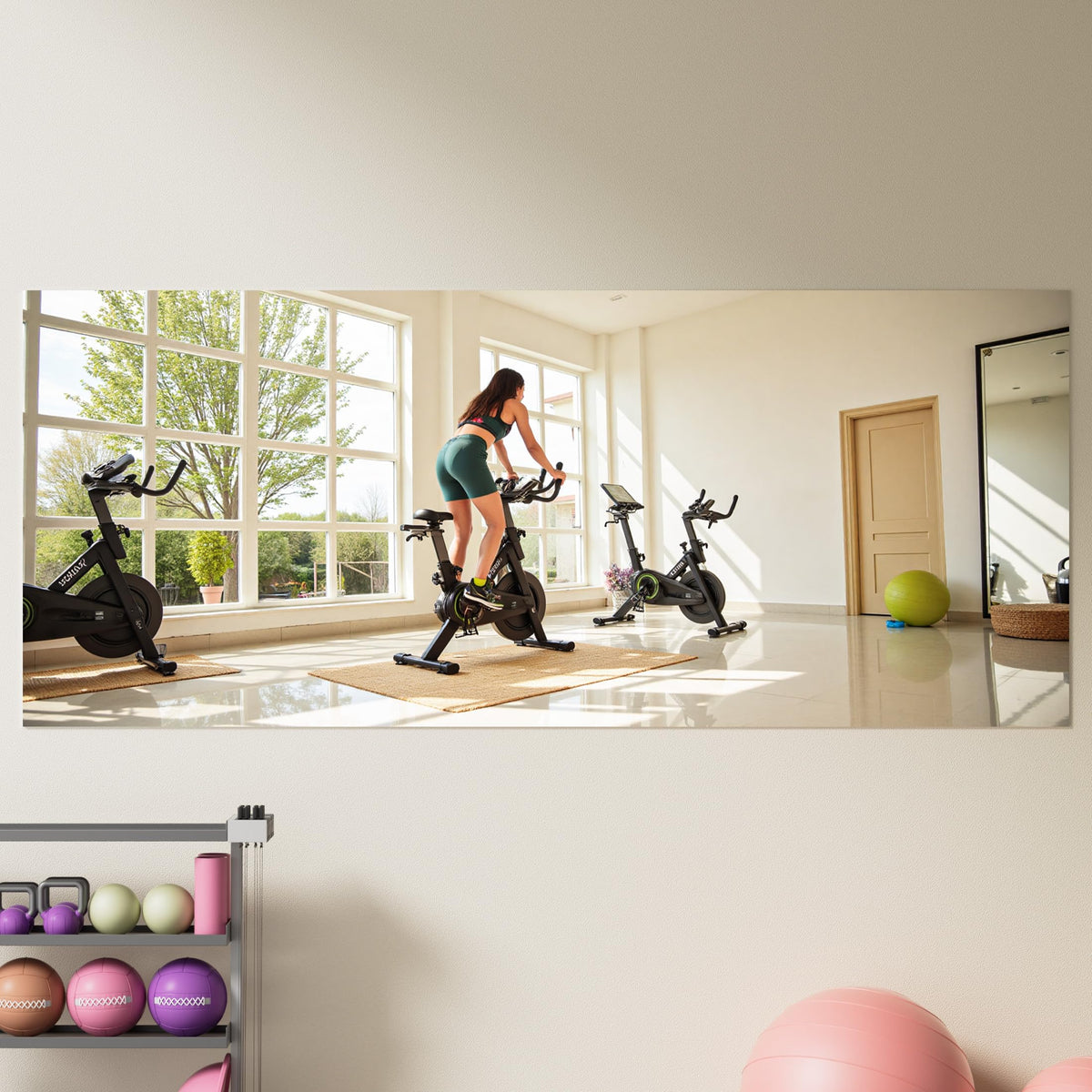 Hasipu 2 Pcs Home Gym Mirror, 72" x 36" Each, Large Full Length Frameless