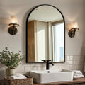 Arched Bathroom Vanity Mirror for Over Sink, 2 Pack 30”x20”, Black