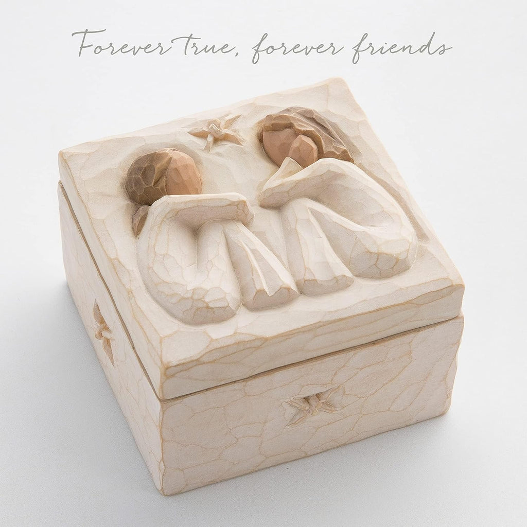 Willow Tree Friendship Keepsake Box, Sculpted Hand-Painted Bas-Relief Box