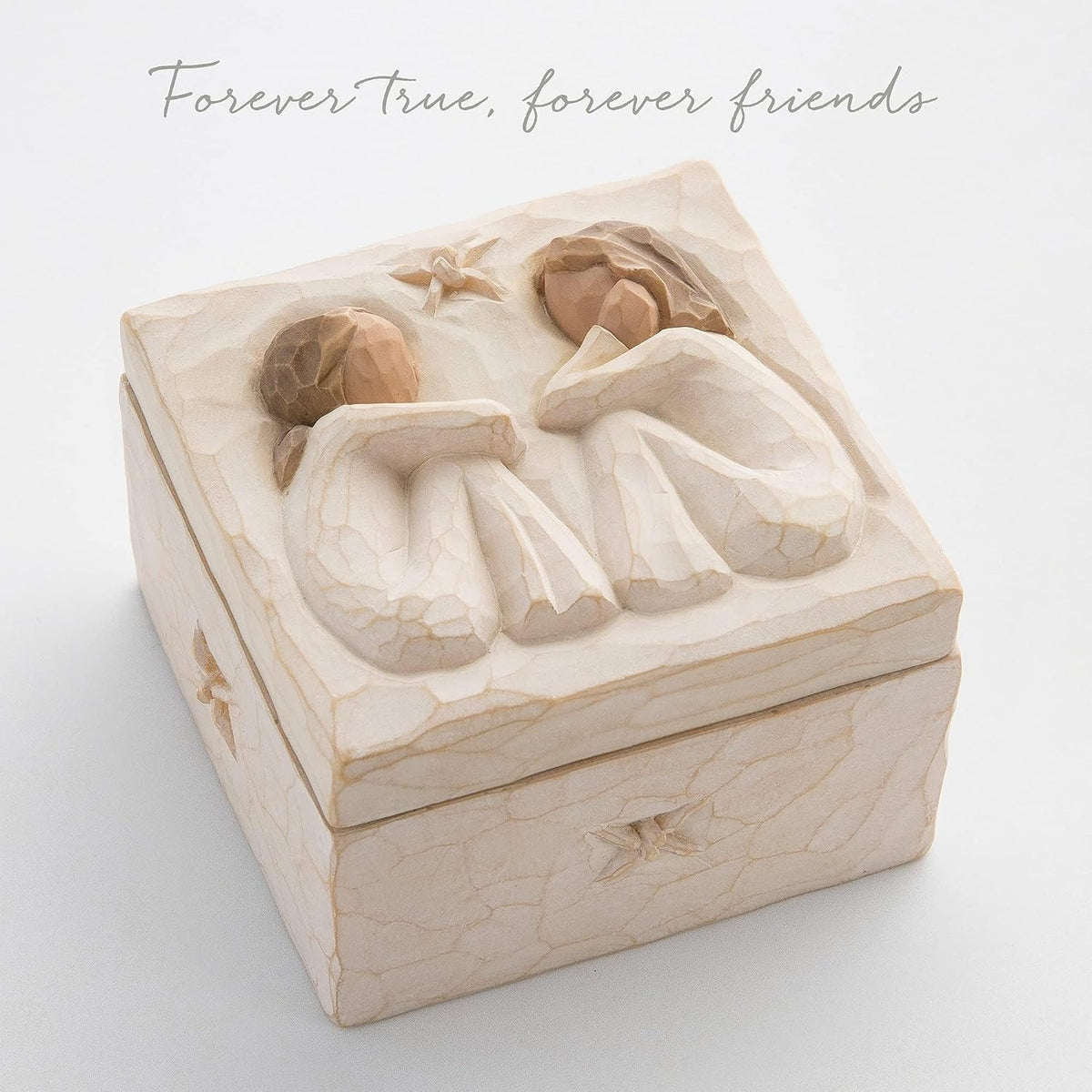 Willow Tree Friendship Keepsake Box, Sculpted Hand-Painted Bas-Relief Box
