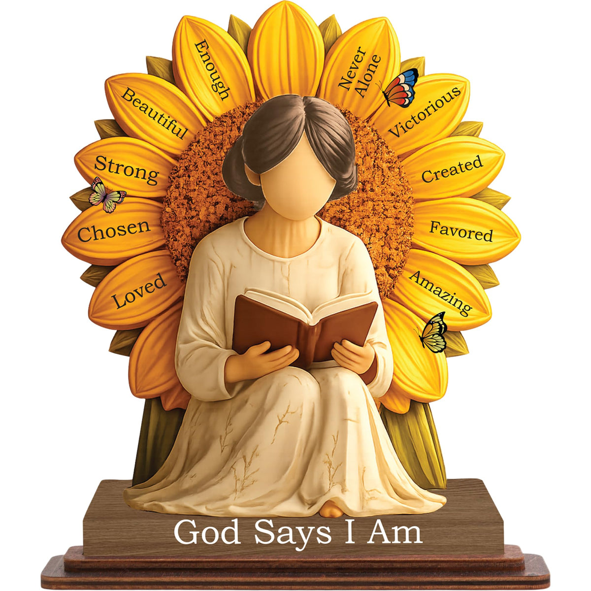 Christian Gifts for Women: Bible Verse Decor, God Says I Am Decorative Sign