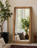 Wood Framed Full Length Mirror for Wall, 56"X22" Floor Standing Body Mirror