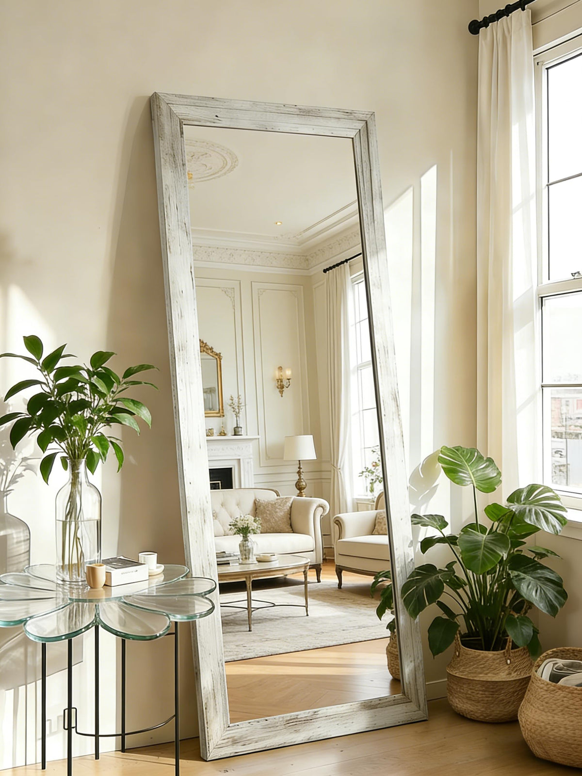 ZHUNFA Full Length Mirror, 65x22 Inch Full Length Mirror Wall Mounted