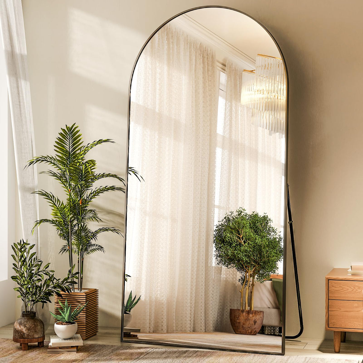 HARRITPURE 57"x20" Full Length Mirror Gold Rounded Corner Floor Mirror