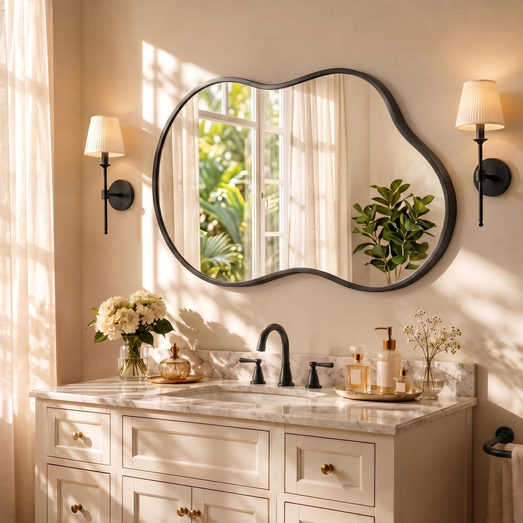 Bathroom Mirror for Over Sink-Gold Home Decor Wall Mirror 20"x 36" Single